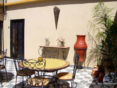 Photo du patio du Riad au Maroc